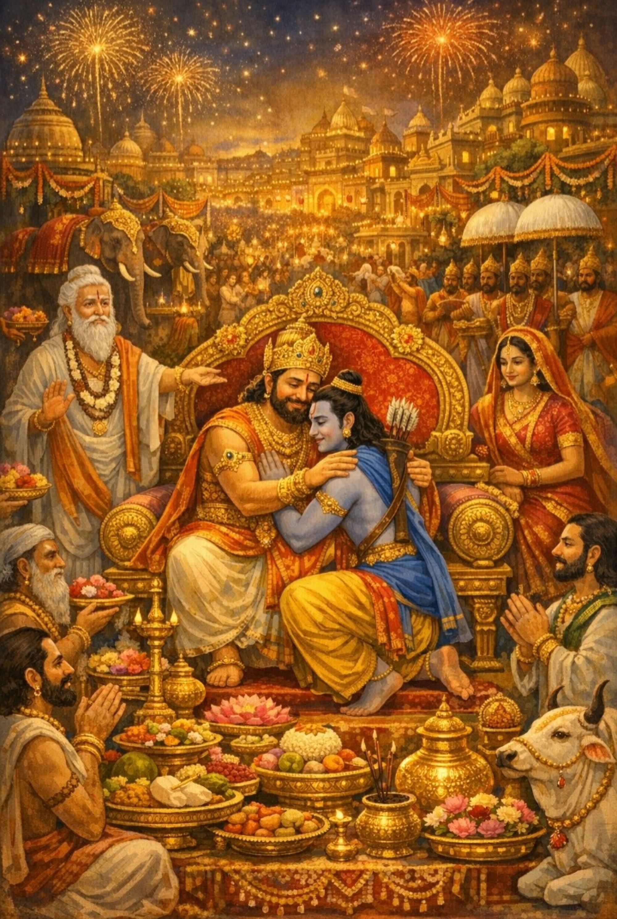 रामाभिषेक की पूर्वरात्रि — अयोध्या में उमड़ा हर्ष, प्रेम और आशा का महासागर