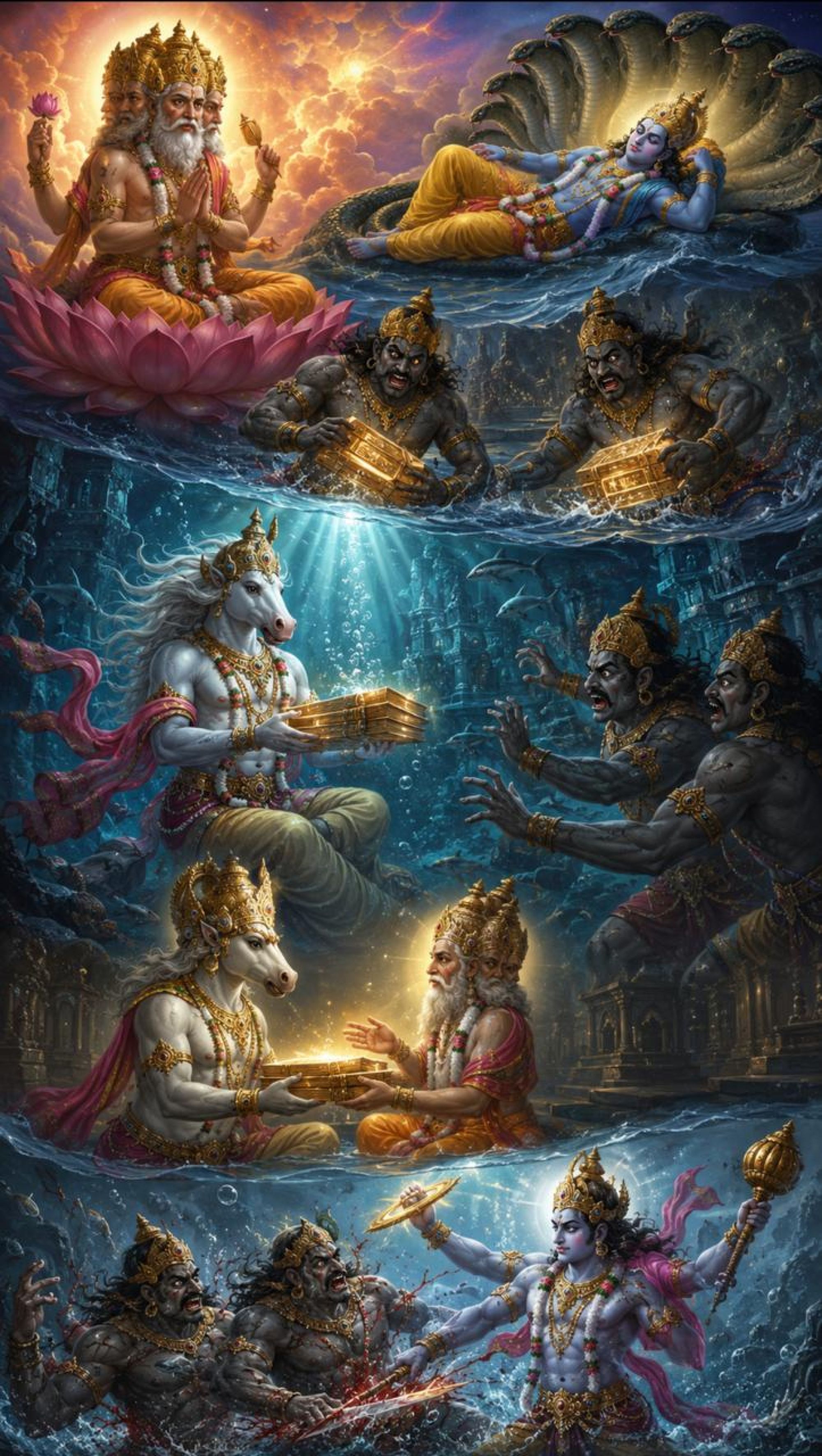 भगवान् का दिव्य हयग्रीव अवतार