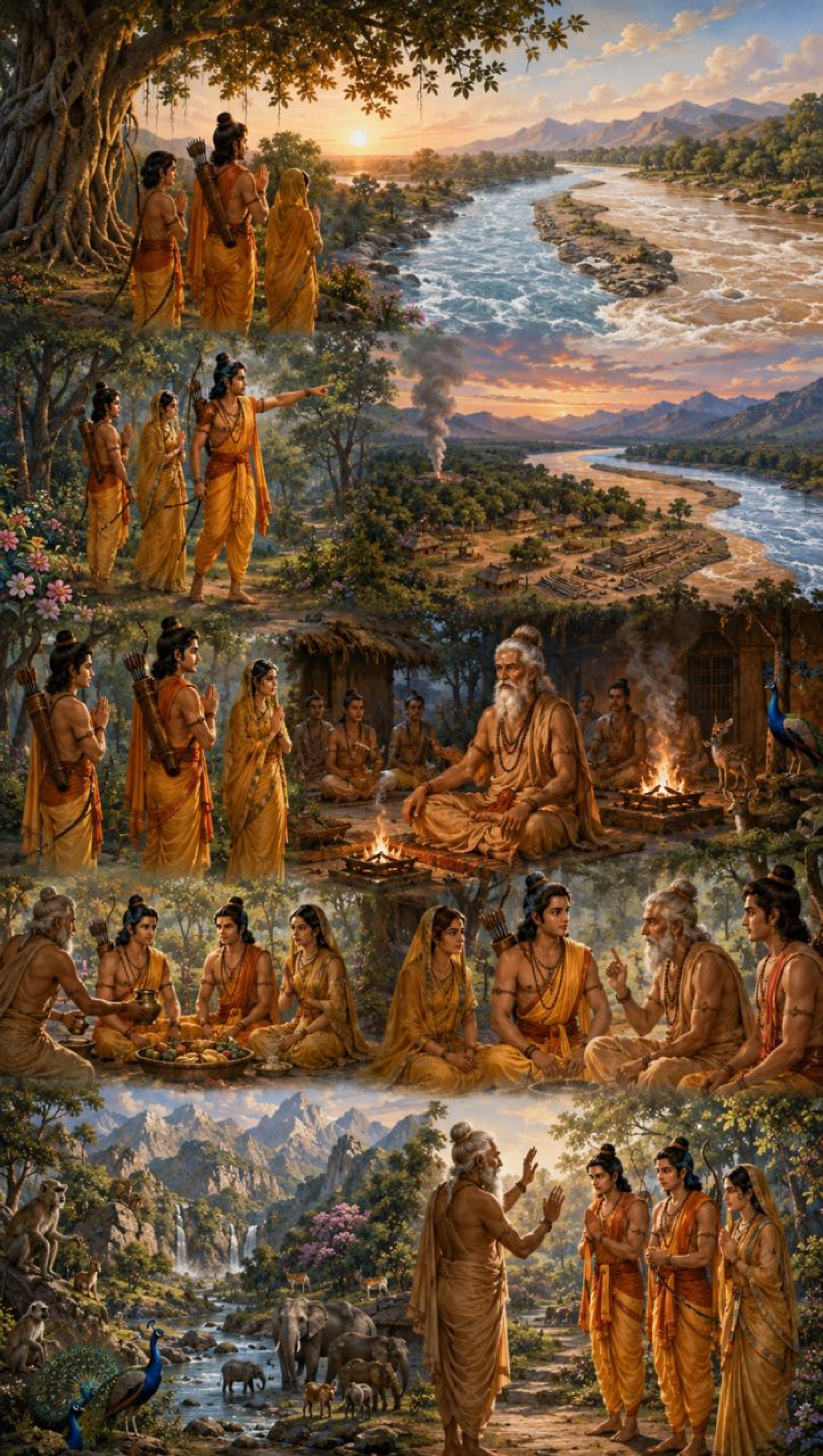 प्रयाग से चित्रकूट की ओर — भरद्वाज आश्रम में श्रीराम का दिव्य प्रवास