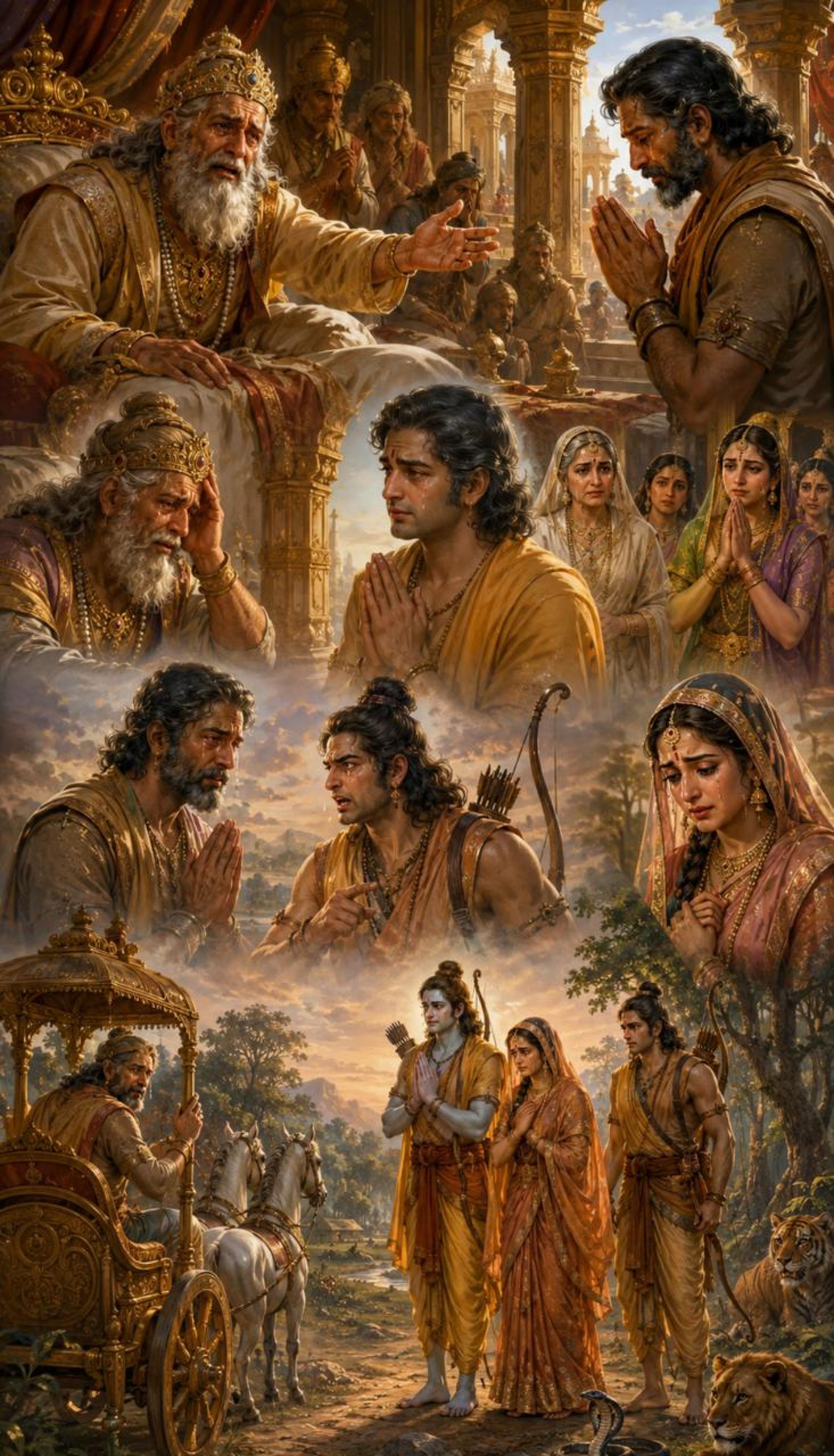 सुमन्त्र की अयोध्या-वापसी — राम-विरह में डूबे महाराज दशरथ की अंतिम पीड़ा