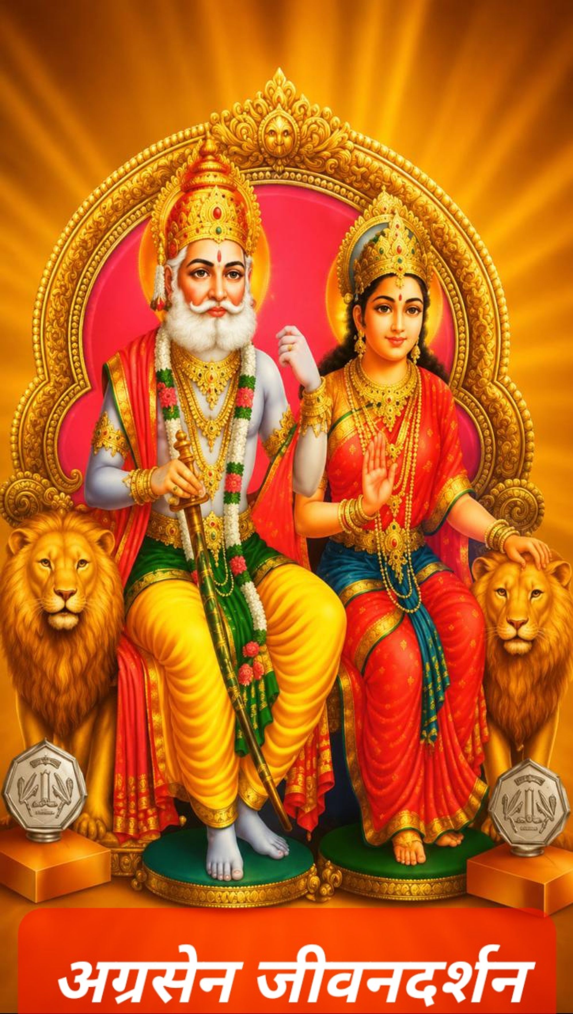 अग्रसेन जी महाराज की जीवनी/ श्री अग्रसेन जी महाराज की जन्म से लेकर महाप्रयाण तक की गाथा