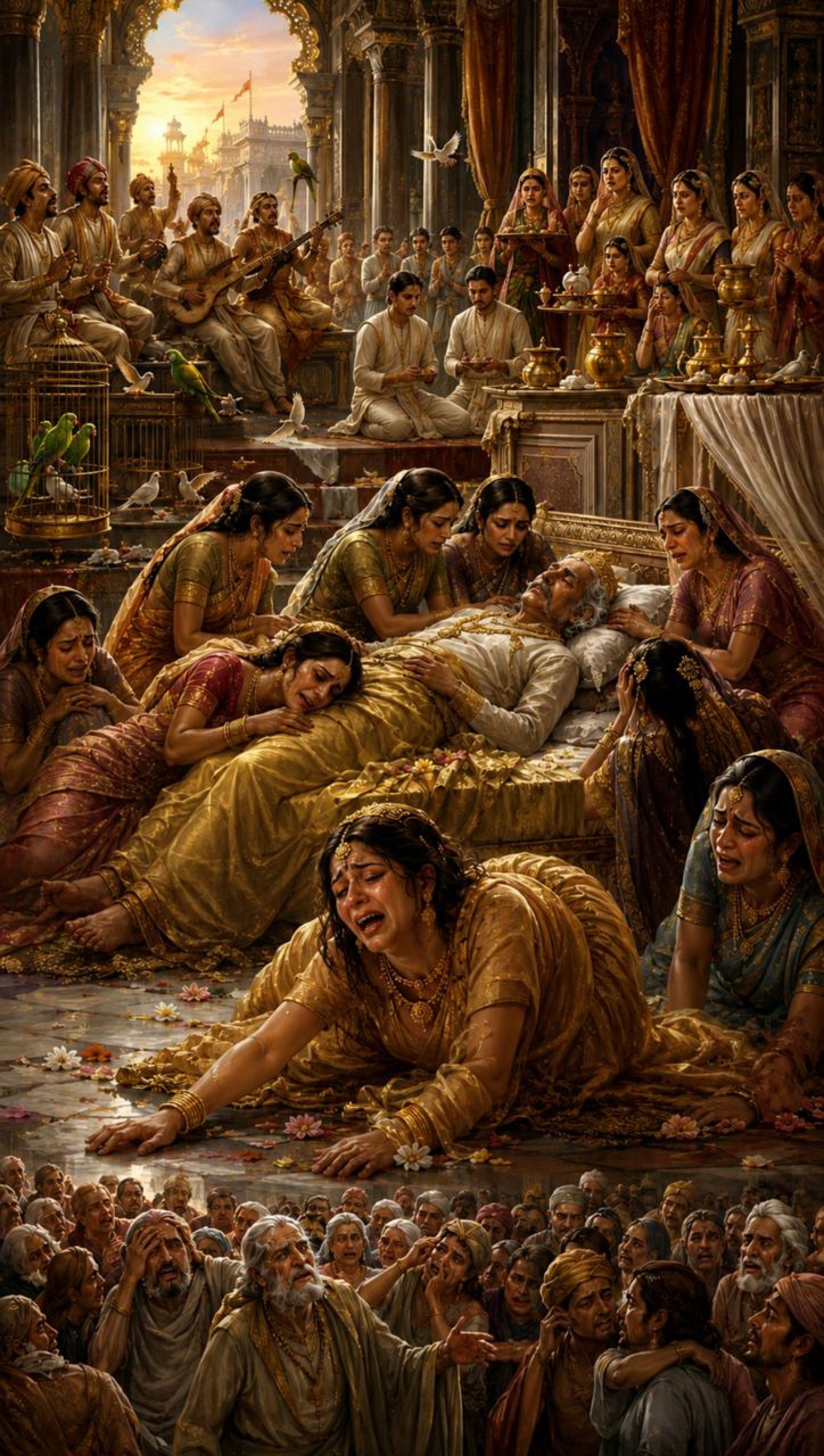 अयोध्या की वह शोकभरी प्रभात — जब राजमहल से सदा के लिए मौन हो गए महाराज दशरथ