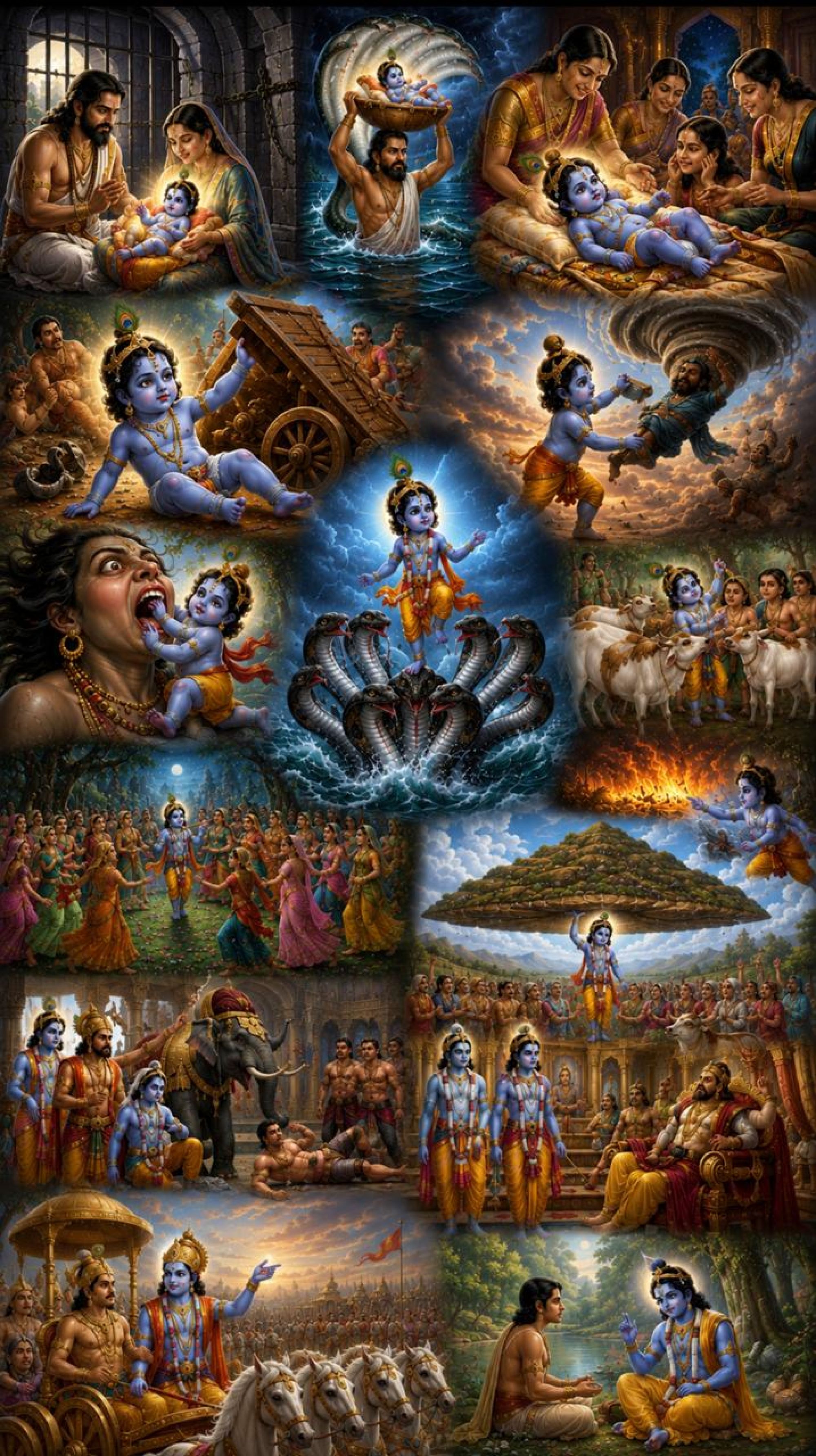 श्रीकृष्णावतार — करुणा, प्रेम और धर्मसंस्थापन की दिव्य लीलाएँ