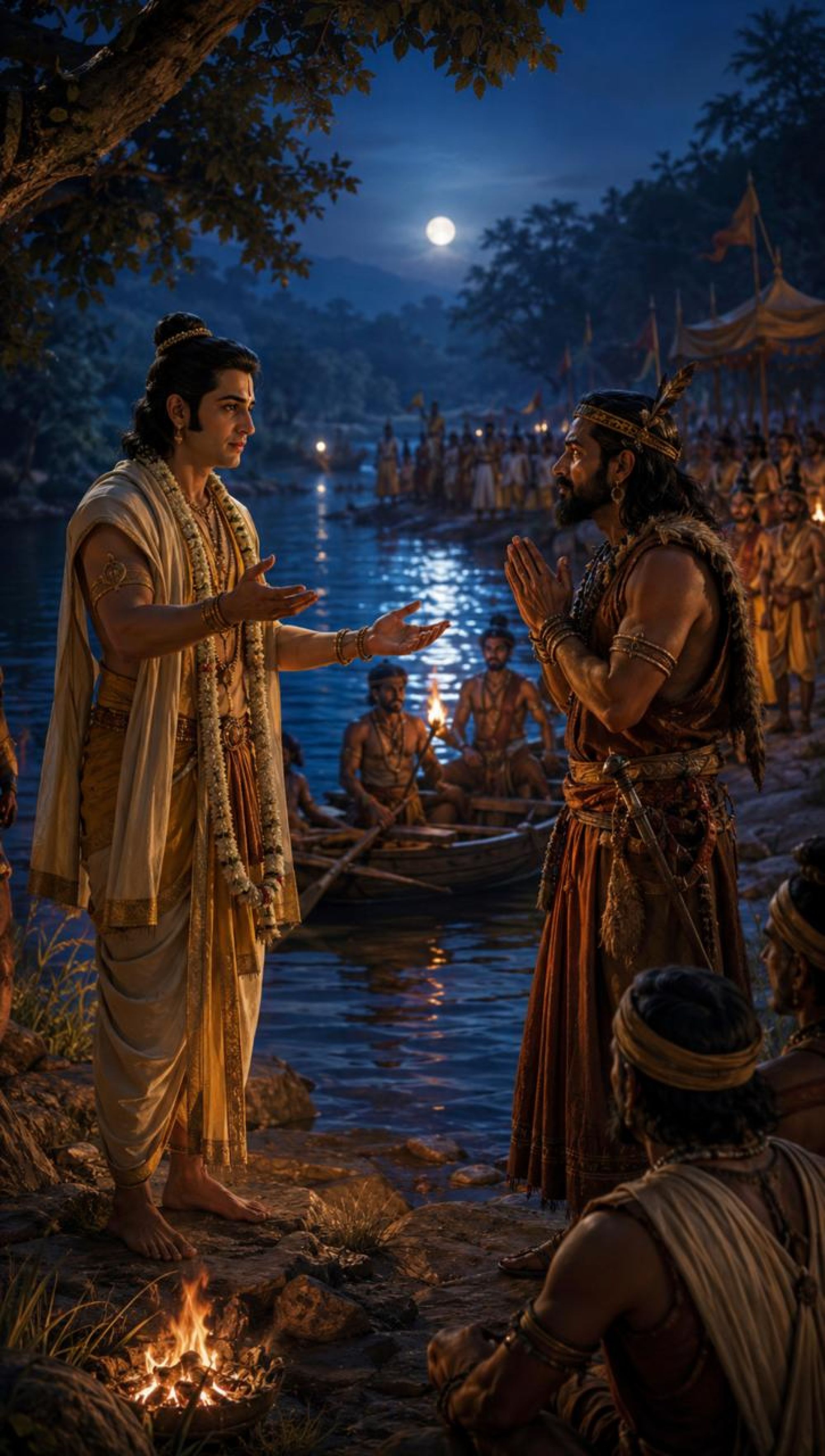 भरत और निषादराज गुह का हृदयस्पर्शी मिलन – प्रेम, विश्वास और राम-वियोग की करुण गाथा