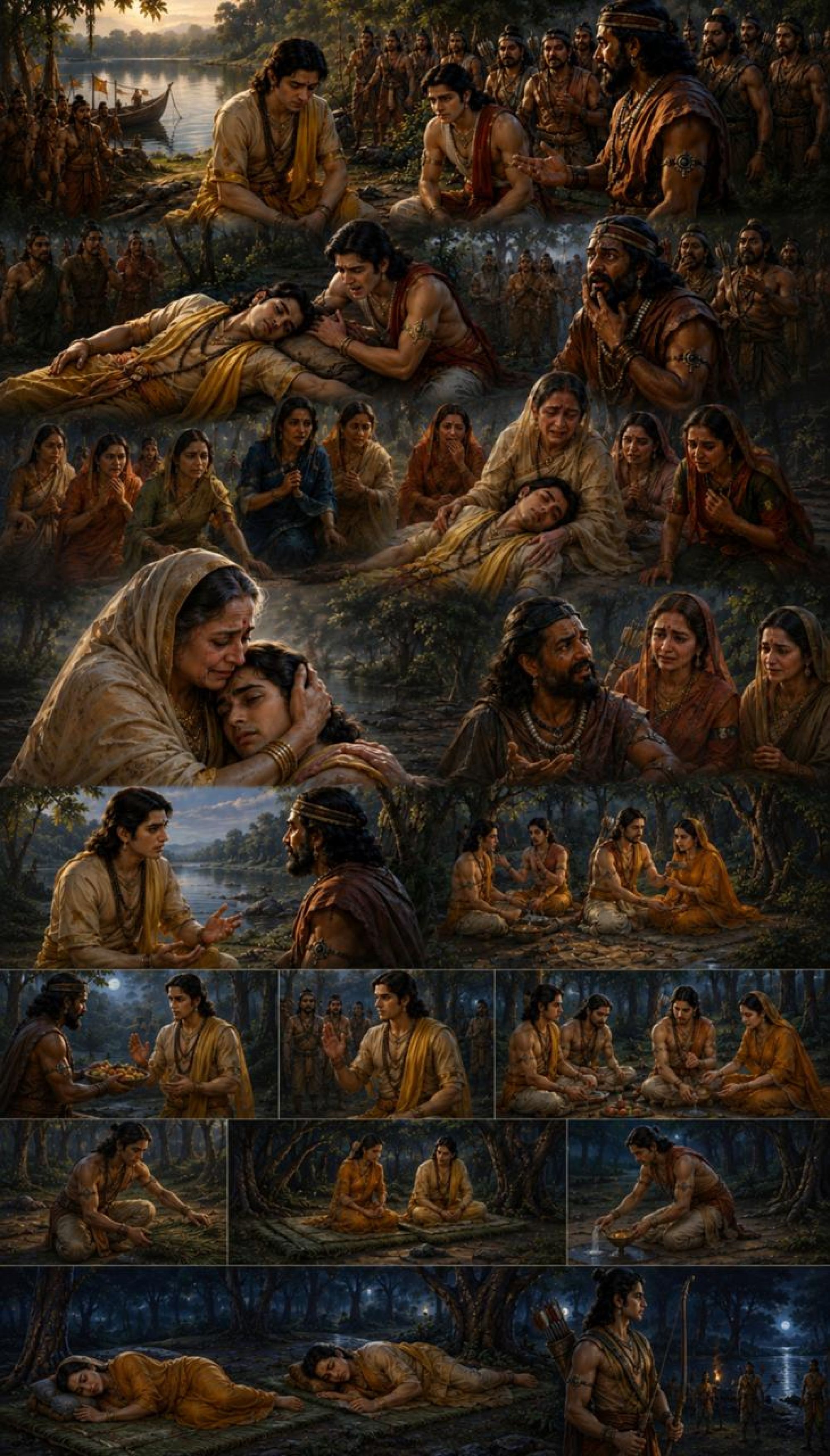 भरत का विलाप और श्रीराम की वन-रात्रि