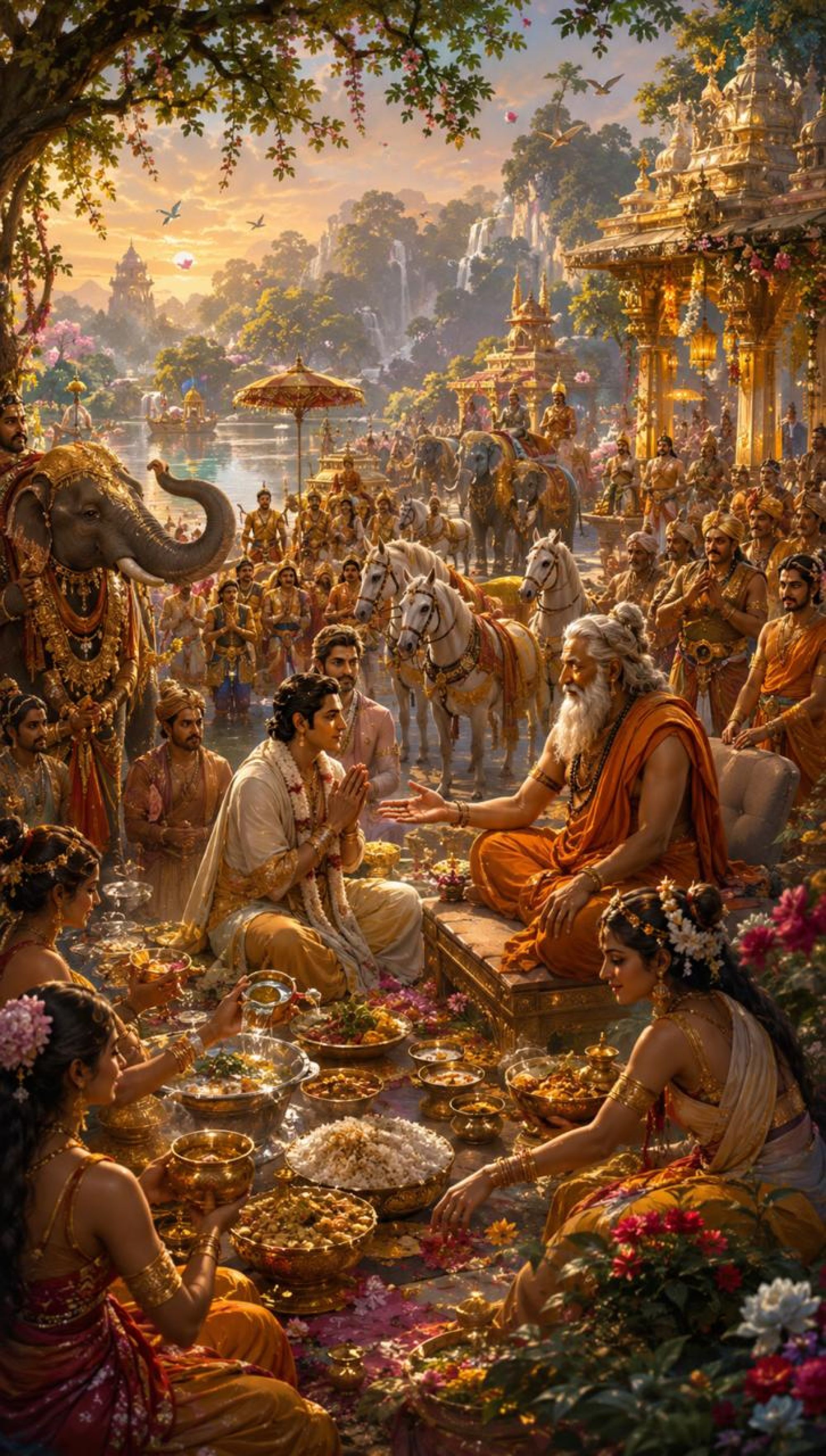 महर्षि भरद्वाज का अलौकिक अतिथि-सत्कार – स्वर्ग से भी बढ़कर एक अविस्मरणीय रात्रि