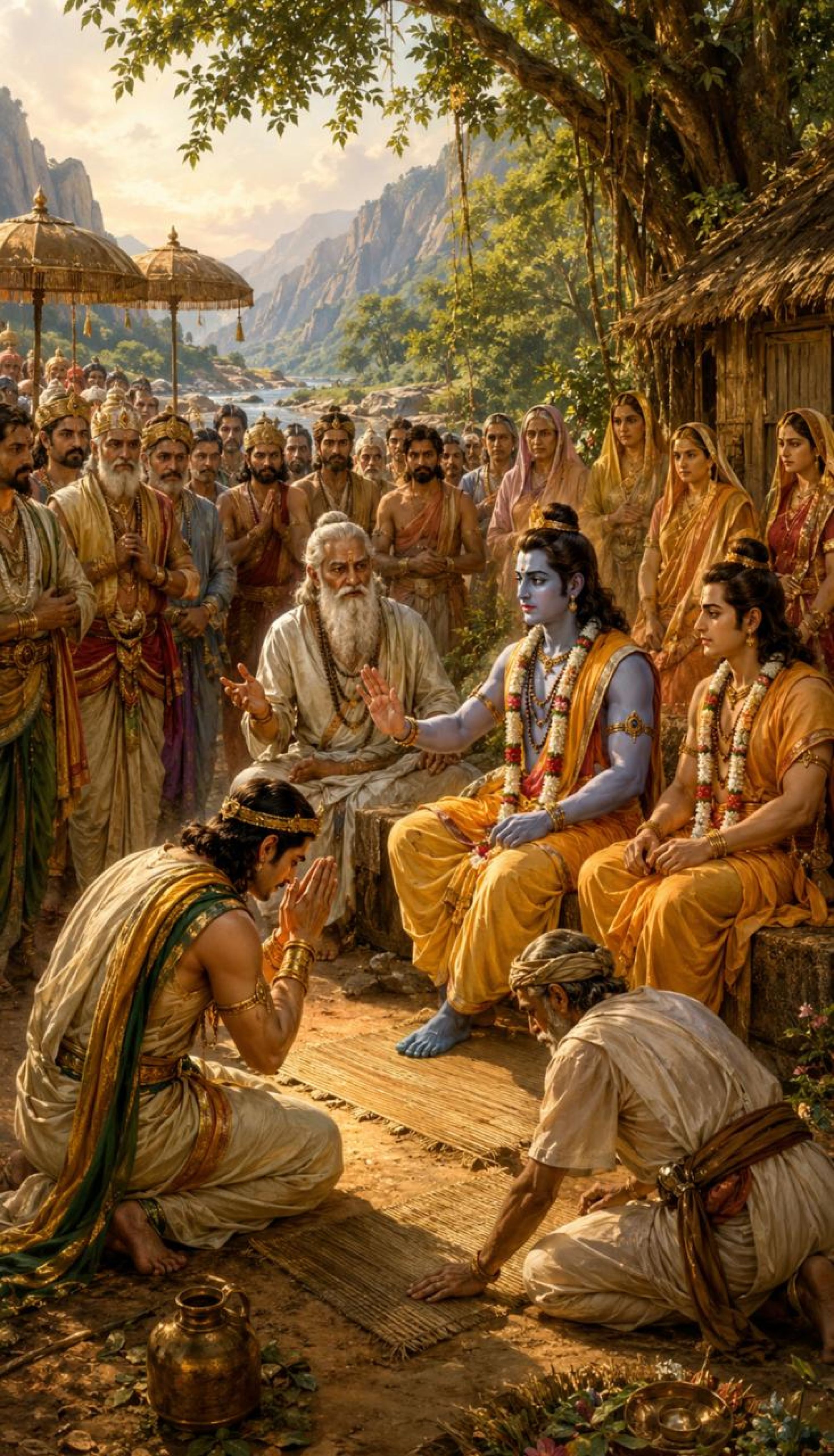 धर्म की अडिग राह — श्रीराम और भरत का भावपूर्ण संवाद