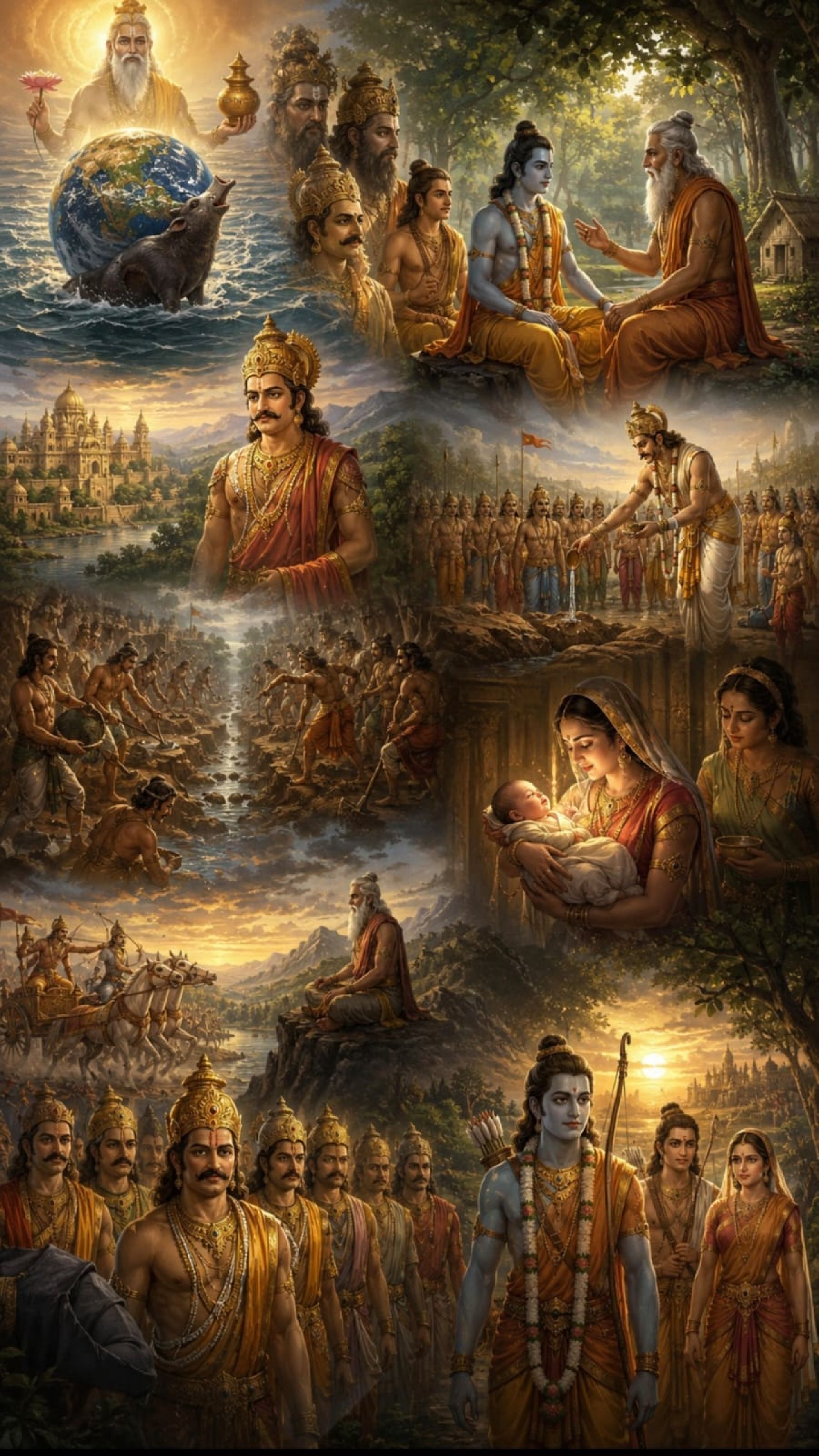 इक्ष्वाकुवंश की अमर परंपरा — श्रीराम को धर्म और राजधर्म का स्मरण