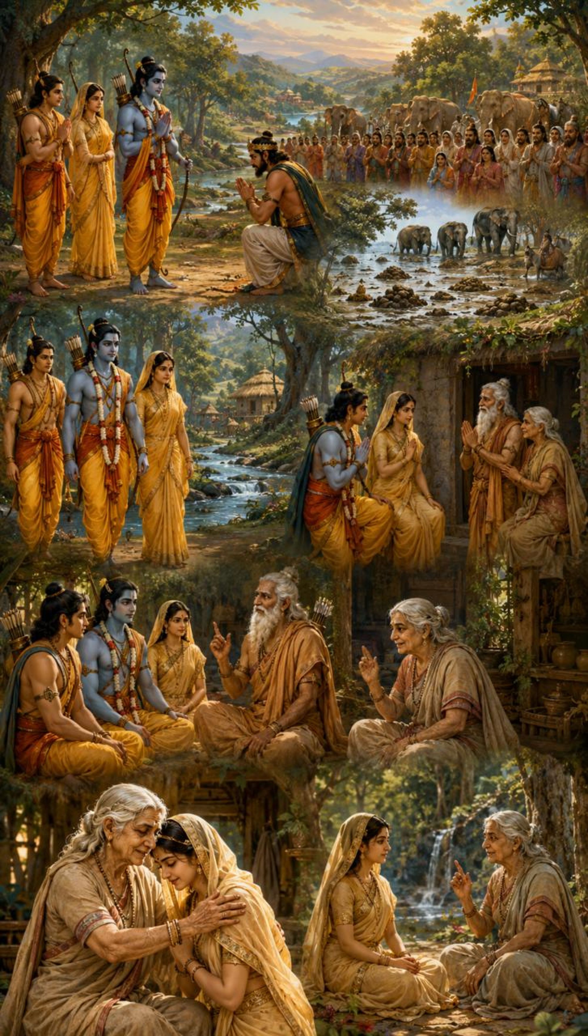 अत्रि आश्रम की ओर श्रीराम का प्रस्थान और माता अनसूया का सीता को उपदेश