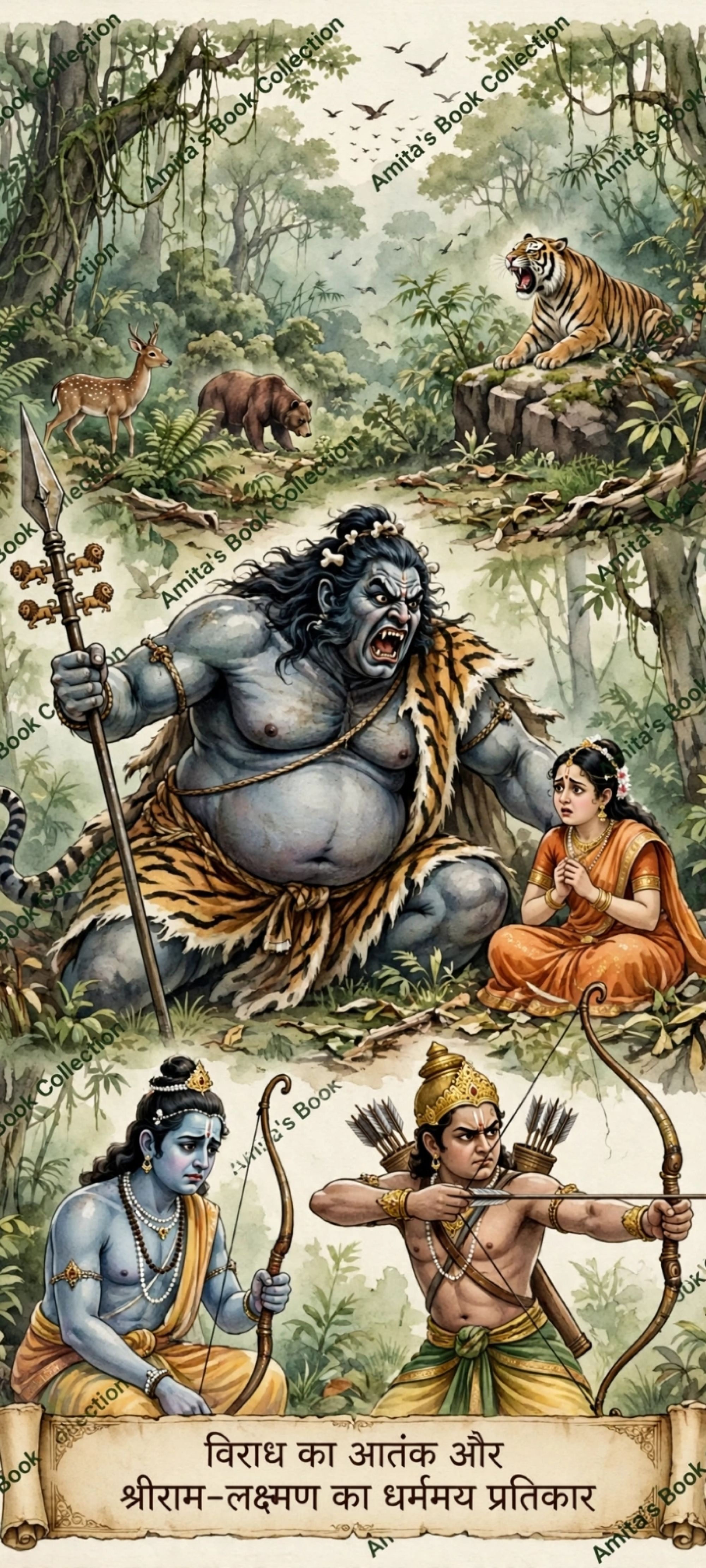 २) विराध का आतंक और श्रीराम–लक्ष्मण का धर्ममय प्रतिकार