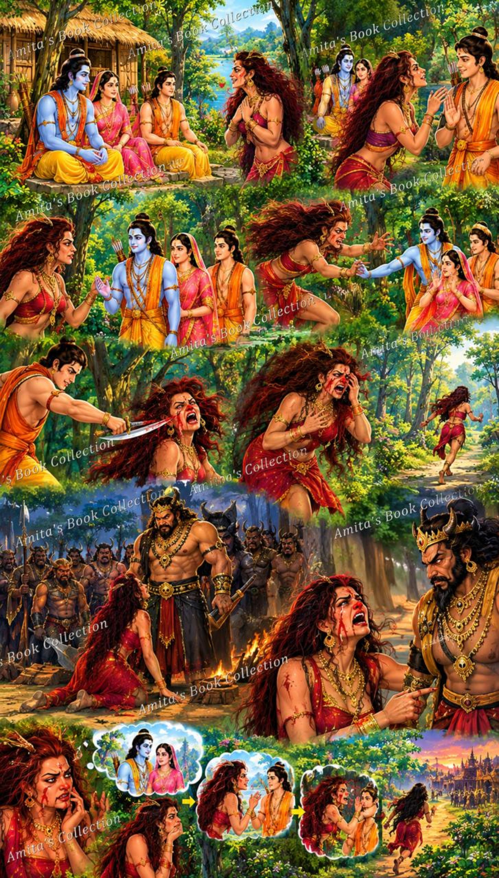 (18)  शूर्पणखा का मोह, लक्ष्मण का प्रत्युत्तर और जनस्थान की ओर भागती राक्षसी