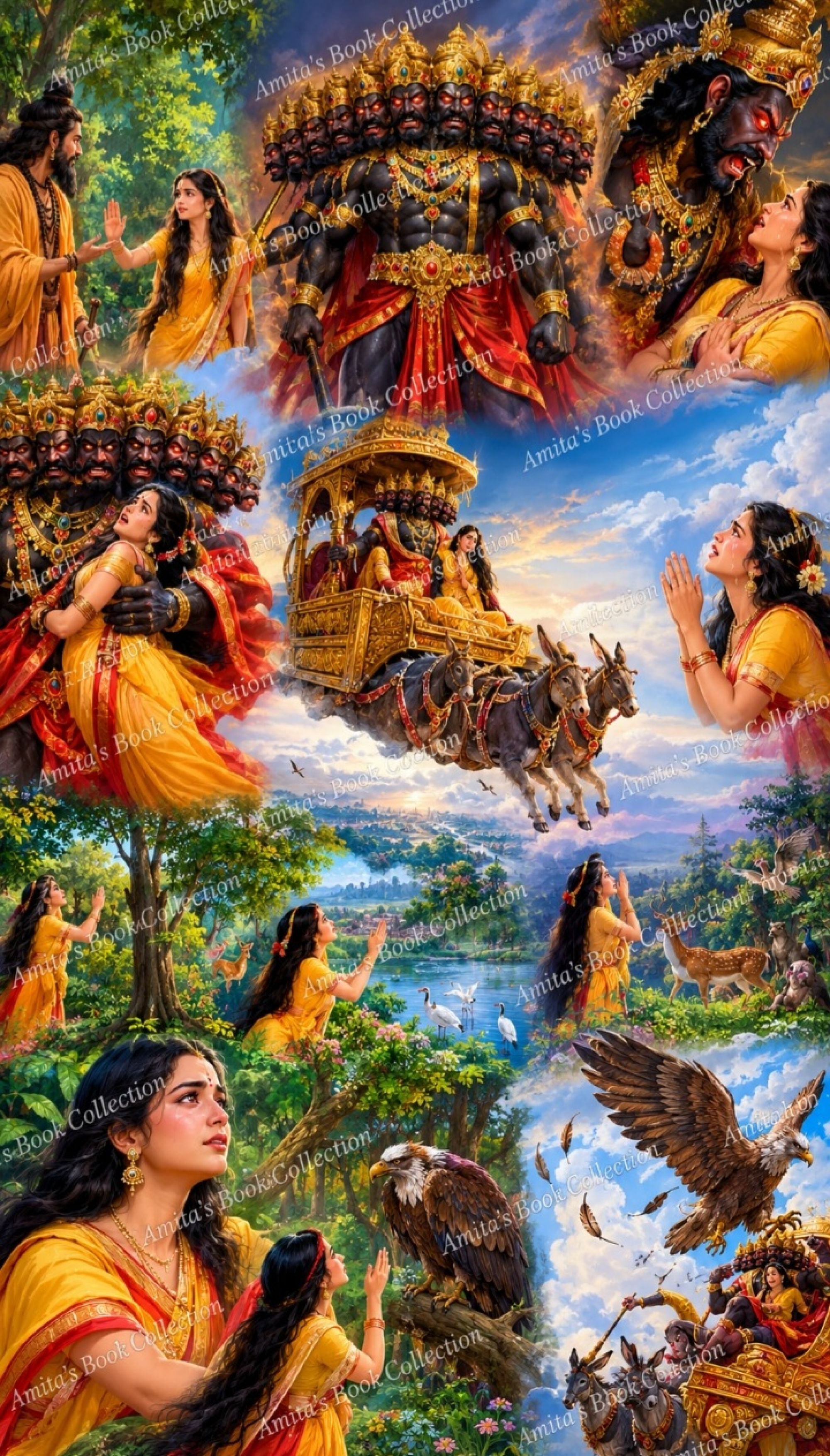 (49)  रावण का विकराल रूप, माता सीता का हरण और जटायु से करुण पुकार